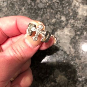 Cross diamond ring size 8